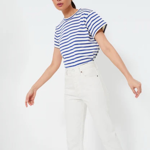 AYR White Tee with Blue and Red Stripes-NWOT - Picture 4 of 9